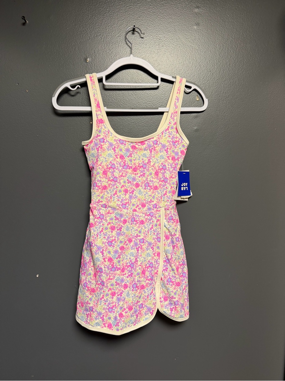 NWT JoyLab Floral Multi Hot Exercise Dress XXS Removable Pads Athletic Dress